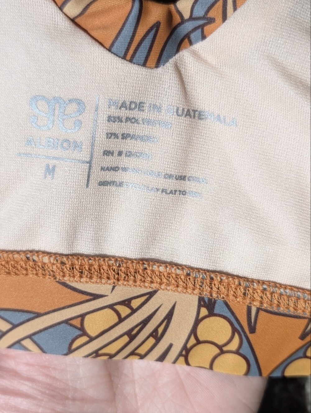 Albion Floral V-Neck Crop Top with Teal High-Waist Bottoms - Picture 5 of 6